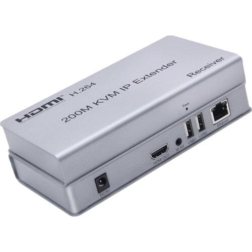 200M KVM Extender HDMI-compatible To RJ45 Network Cable Amplification Transmission With USB Interface Mouse Keyboard Extension