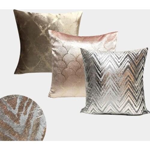 Agenuineon Cushion Cover Pillowcase Home Decor Fashion Bronzing Flannel Pillow Covers Living Room Sofa Decorative 45x45cm