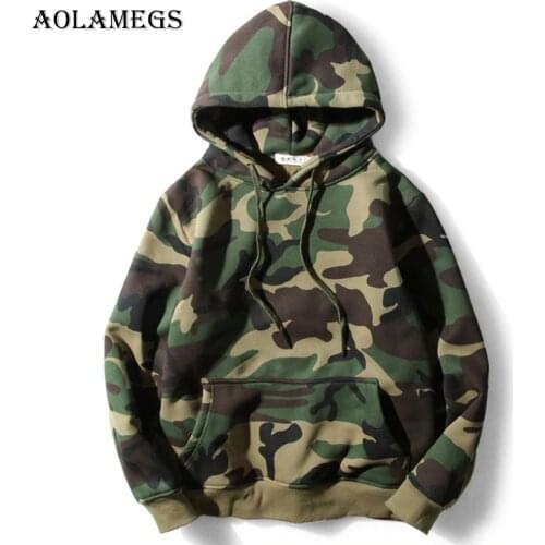 Aolamegs Mens Camouflage Hoodies