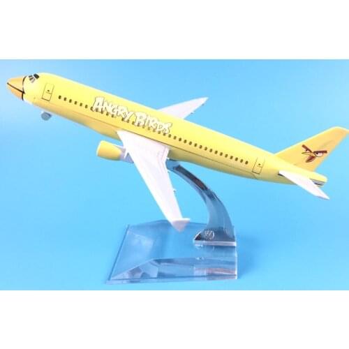 FREE SHIPPING 16CM YELLOWE ANGRY FLYING BIRDS METAL ALLOY MODEL PLANE AIRCRAFT MODEL TOY AIRPLANE BIRTHDAY GIFT
