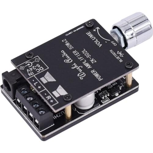 Bluetooth 5.0 Wireless o Digital Power Amplifier Stereo Board 50Wx2 Bluetooth Amp Amplificador ZK-502L