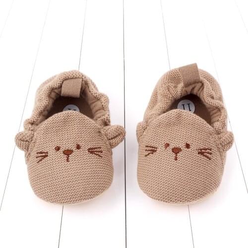 Infant Toddler Kids Shoes Baby Knit Soft Crib Shoes born Boy Girl Cartoon Shoes