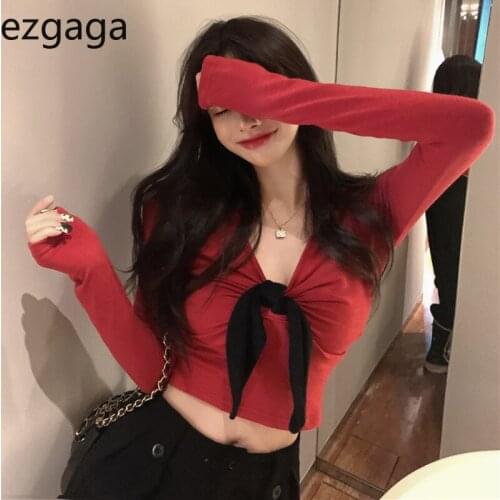 Женские длинные футболки Ezgaga China At AliExpress