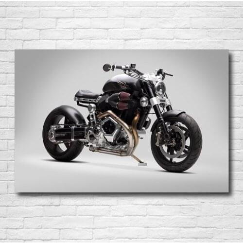 Motorbike Race Racing Hot Rod Cafe Racer Motorcycle Canvas Wall Art Posters and Prints DIY Framed Painting for Living Room Decor