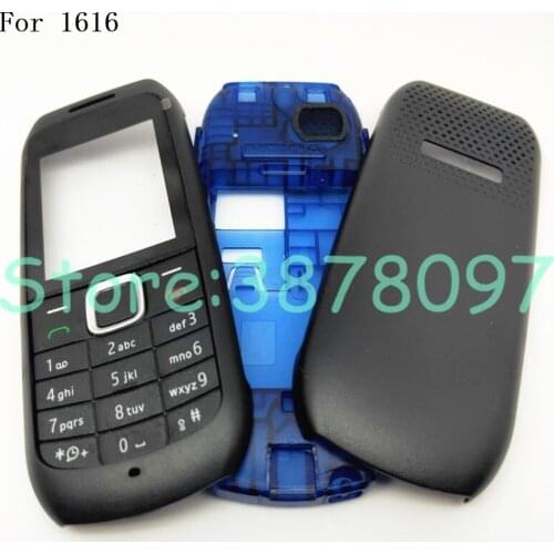 New For Nokia 1616 Housing Cover Door Frame + Battery Back Cover+Keypad+Logo Free Delivery