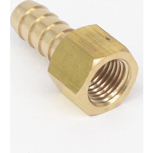 1/4" NPT Female x 3/8" Hose Barbed Tail Brass Fuel Fittings Connectors Adapters Max Pressure 229 PSI