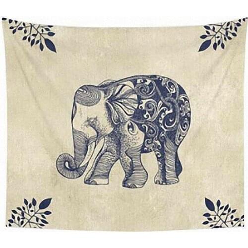 Mandala lotus Flower Tapestry Wall Hanging Yoga Mat Blanket India Elephant Home Wall Decor Bohemia Beach Mat Picnic Cloth