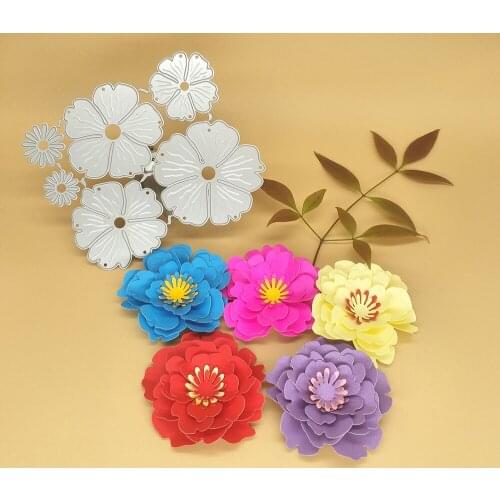 Flowers, 6 in 1, rose flower, rose metal cutting mold, scrapbook, photo frame, photo album decoration, DIY, handmade art