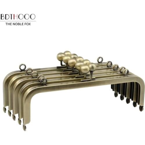 5pcs/Set 18*5cm Metall Purse Frame for Women bag Kiss Lock Clasp Handles Shoulder Bags Non Porous Frame Accessories