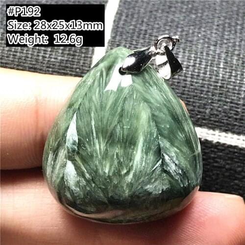 Natural Green Seraphinite Pendant Jewelry For Women Men Healing Water Drop Beads Healing Luck Love Gift Crystal Gemstone AAAAA
