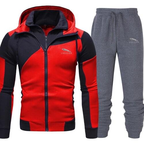 2021 Jaguar New Mens Womens Couple Fashion Hoodie + Sweatpants Suit Candy Color Pullover Spring Autumn Must-Have Hoodie+7