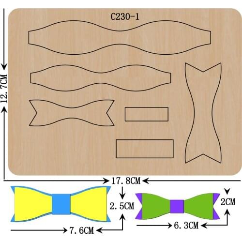 New Bow Wooden die Scrapbooking C-230-1 Cutting Dies Compatible with most die cutting machines