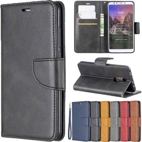 Pure color PU leather Wallet Phone Case For XiaoMi RedMi 6 6A 7 7A 8 9 9A Note4 7 8 8T 9 10 Pro Funda Cover Cases