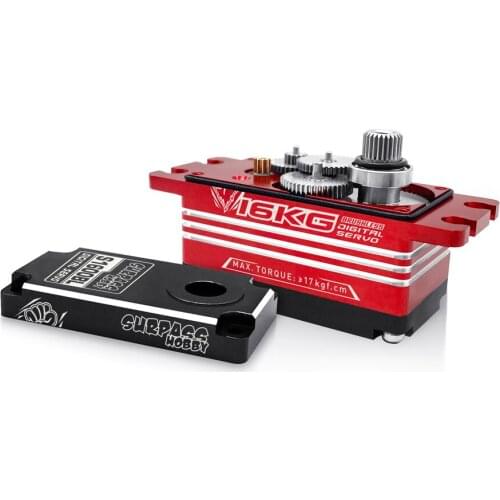 Surpass Hobby Waterproof 16KG Full Metal Gear Servo for 1/10 1/8 RC Car Boat 3650 3660 3670 Brushless Motor