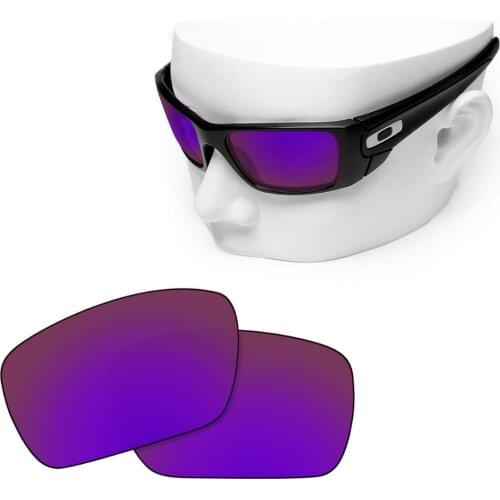 OOWLIT Polarized Replacement Lenses of Purple Mirror for-Oakley Fuel Cell Sunglasses