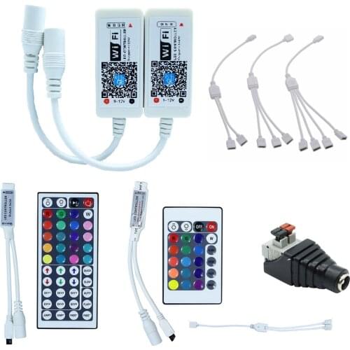 Remote Controller for Led Strip Light RGB RGBW 4pin Wire Connector 1 to 2/3/4 Female Splitter Connector 12V WiFi LED Controller