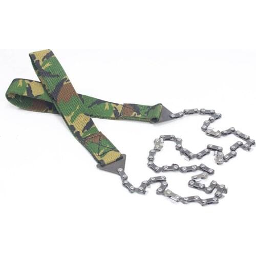 Logging Hand Zipper Saw 24 inch Wire Chain Saw Portable Pocket Saw Hand Saws Camping Survival Chain Saw Outdoor Hunting Tools