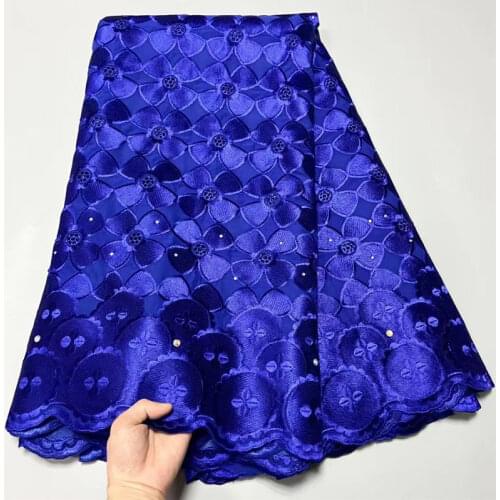 Swiss lace fabric 2021 heavy beaded embroidery African lace fabrics 100% cotton Dry lace Swiss voile lace in Switzerland 7L12265