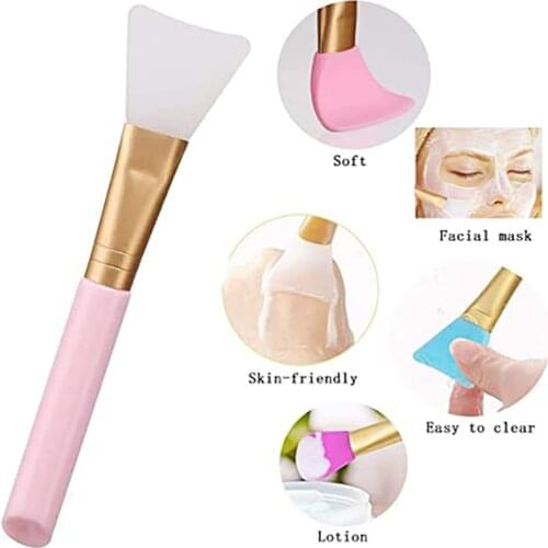 Huiyun 1Pcs Silicone Face Mask Brushes Flexible Facial Mud Liquid Foundation Brush Gel DIY Cosmetic Beauty Tools Professional