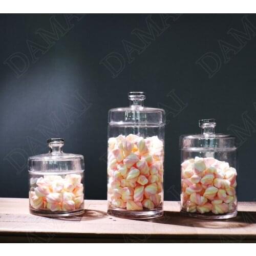 Glass Jars and Lids Kitchen Cereal Dispenser European Suger Jar Transparent Dried Fruit Storage Tank Home Decoration Modern