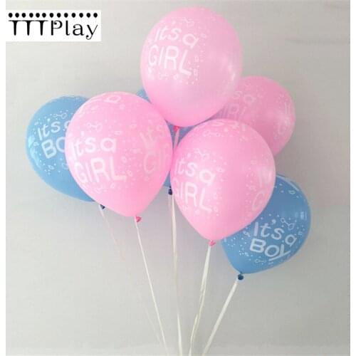 TTTplay 20pcs/lot 12 Inch "Its a Boy" "Its a Girl" Latex Balloons For Baby Shower Childrens Birthday Party Decoration Supplies