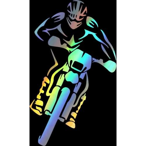 Wavehands 10.6CMx17.8CM Motocross Motorcycle Racing Driver Vinyl Car Sticker Fashion Lovely Car Styling Accessories