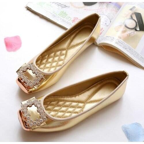 Dropshiping New Fashion 2019 Sring Summer Casual Shoes Women Flats Doudou Shoes Ballerina Women Flat Shoes Crystal Single Shoes