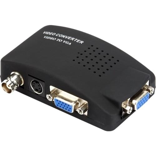 1PCS Video Converter Input AC 100-240V 0.3A Output DC 5V 2A BNC to VGA Converter