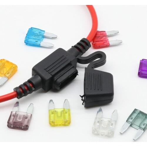 1pcs waterproof auto inline Mini In-Line Fuse Holder + 1pcs Fuse Inserts