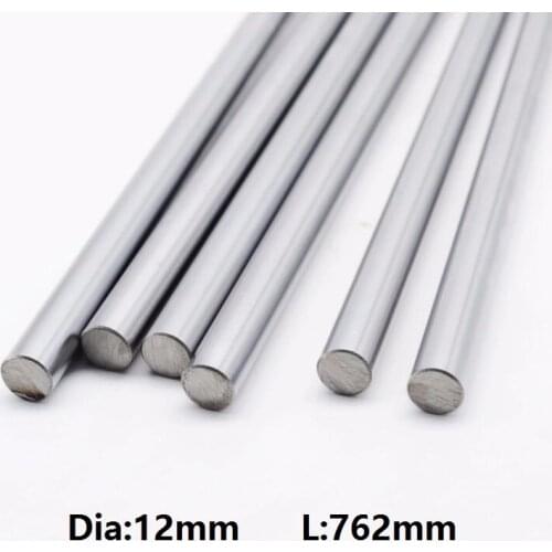 10pcs/lot 12mm linear shaft -L 762mm 30" inch 12x762mm chromed plated hardened shaft steel rod bar for CNC router 3D printer