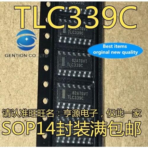 10PCS SOIC TLC339 TLC339CDR silk-screen TLC339C narrow body-14 in stock 100% new and original
