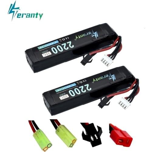#102mm 11.1v 2200mAh Lipo Battery for Water Gun 3S 11.1V battery for Mini Airsoft BB Air Pistol Electric Toys Guns Parts 2Pcs