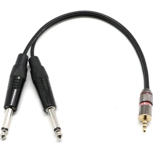 3.5MM to 2 6.35 one-point two male heads 3.5 to 2 6.35 audio cables