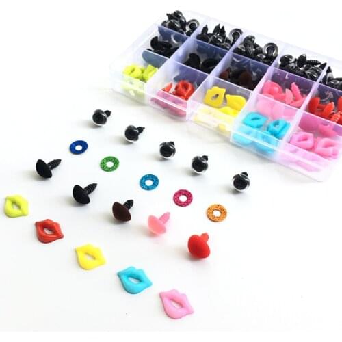 315pcs Plastic Safety Eyes Doll Velvet Nose Color Mouth for Dolls Making Toys Teddy Bear Dolls Eyes Amigurumi Making Accessories