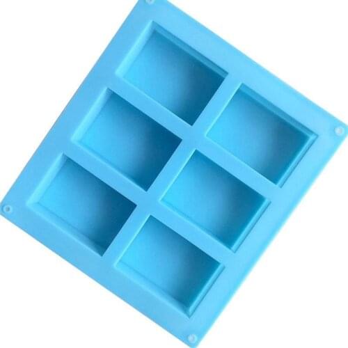 6 Cavity Rectangle Silicone Soap Mold For Home Bathroom Homemade Making Craft Soaps Mould Diy Kitchen Silicone Baking Cake Molds