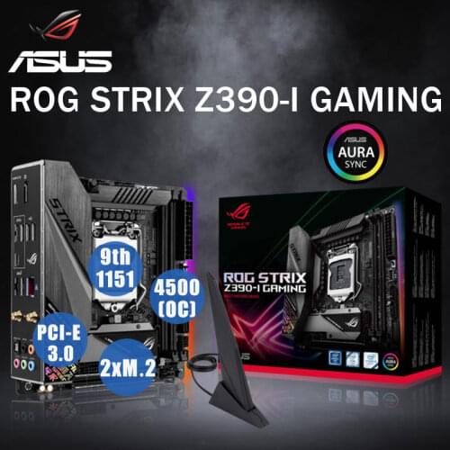 LGA 1151 8th 9th-Gen CPU ASUS ROG STRIX Z390-I GAMING Motherboard DDR4 PCI-E 3.0 M.2 Overclocking Placa-mãe Desktop Intel Z390