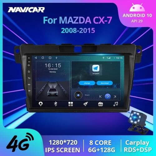 2Din Android10.0 Car Radio For MAZDA CX-7 CX7 CX 7 2008-2015 GPS Navigation Stereo Receiver Auto Radio Car Receiver NO 2DIN DVD