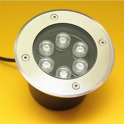 Free Shipping 6*2W 12W LED Underground Light IP67 Buried Recessed Flood Outdoor Lamp DC12V OR AC85-265V