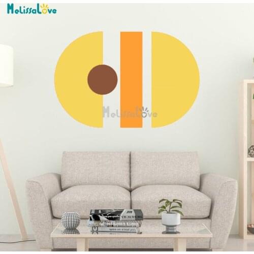 Cirlce with lines Boho Shapes Geometric Decal Abstract Scandinavian Decor Living Room Bedroom Removable Vinyl Wall Sticker BD775