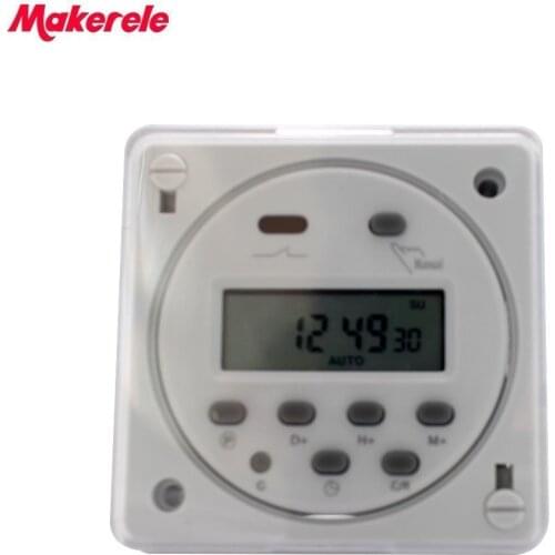 CN101A with Shell LCD Power Digital 12V/24V/110V/220V AC/DC 7 Days Programmable Timer Time Switch Makerele