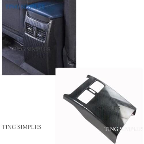 For Mazda CX-30 CX30 2020 2021 Car Accessories Carbon fiber Style Car Rear Seat Air Conditioning Vent Cover Trim Anti-Kick Panel