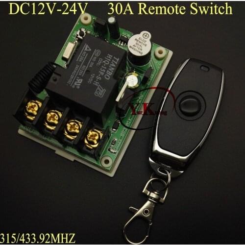 Motor Water pump High-power Remote Switch DC 12V 24V 30A Relay Contact Switching Wireless Switch ASK Smart Home ASK 315 433 Lear