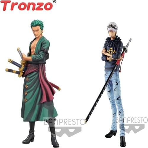 Tronzo Large Original Banpresto One Piece Grandista THE GRANDLINE MEN Roronoa Zoro Trafalgar Law PVC Action Figure Model Toys