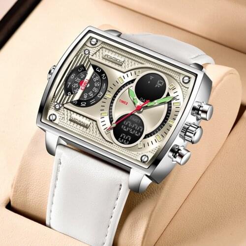 Foxbox Men's Watch With Leather Strap