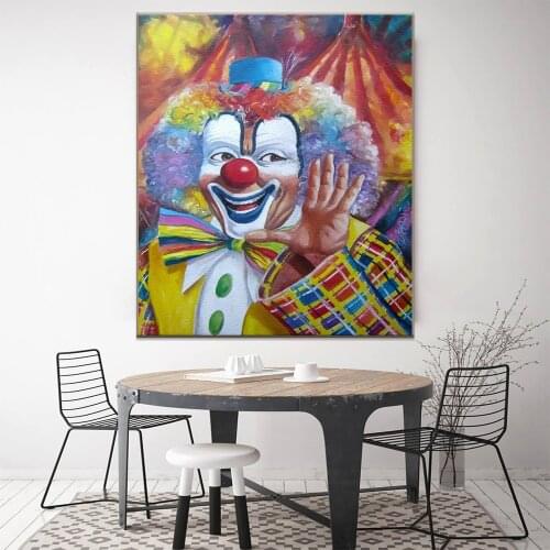 Clown Picture Painting By Numbers Acrylic Paint Set For Drawing Decorative Canvas Painting Unique Gift