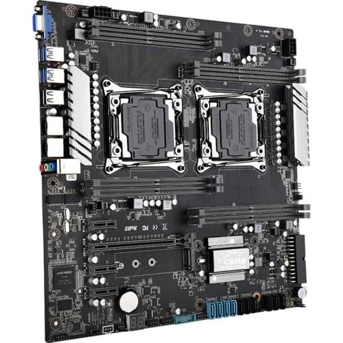 Jingsha X99 Dual Gaming Motherboard Mainboard with 8 DDR4 Memory Slots 10 SATA3.0 Ports Support Intel LGA2011 V3/V4 Series CPU