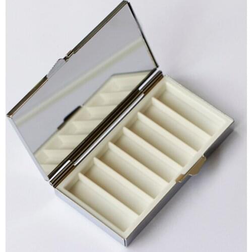 Metal Pill Box Case Silver Retro Rectangle Pill container PY07S 10 piees/lot