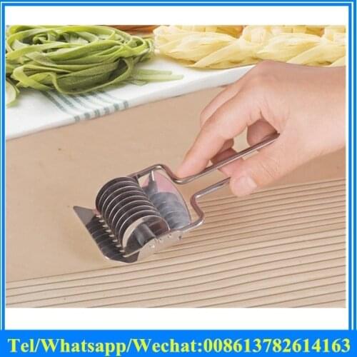 Home use mini stainless steel noodle cutter manual small dough cutter pasta Chinese noodle maker for kitchen cooking tools