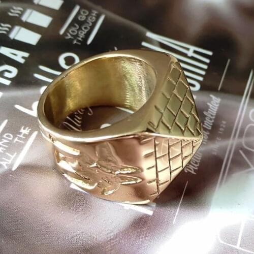 Valily Male Pyramid Ring Horus Eyes Anubis Pattern Triangle Ring Stainless Steel Ceometric Rings Jewelry For Men Drop Shipping