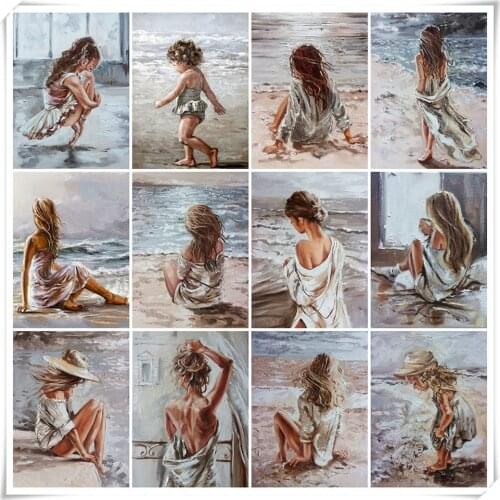 5D DIY Art Diamond Painting Kit Abstract Girls Diamond Embroidery Full Square / Round Drill Cross Stitch Mosaic Gift Home Decor